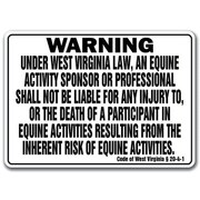 SIGNMISSION 14 in Height, 10 in Width, Plastic, 10" x 14", WS-West Virginia Equine WS-West Virginia Equine